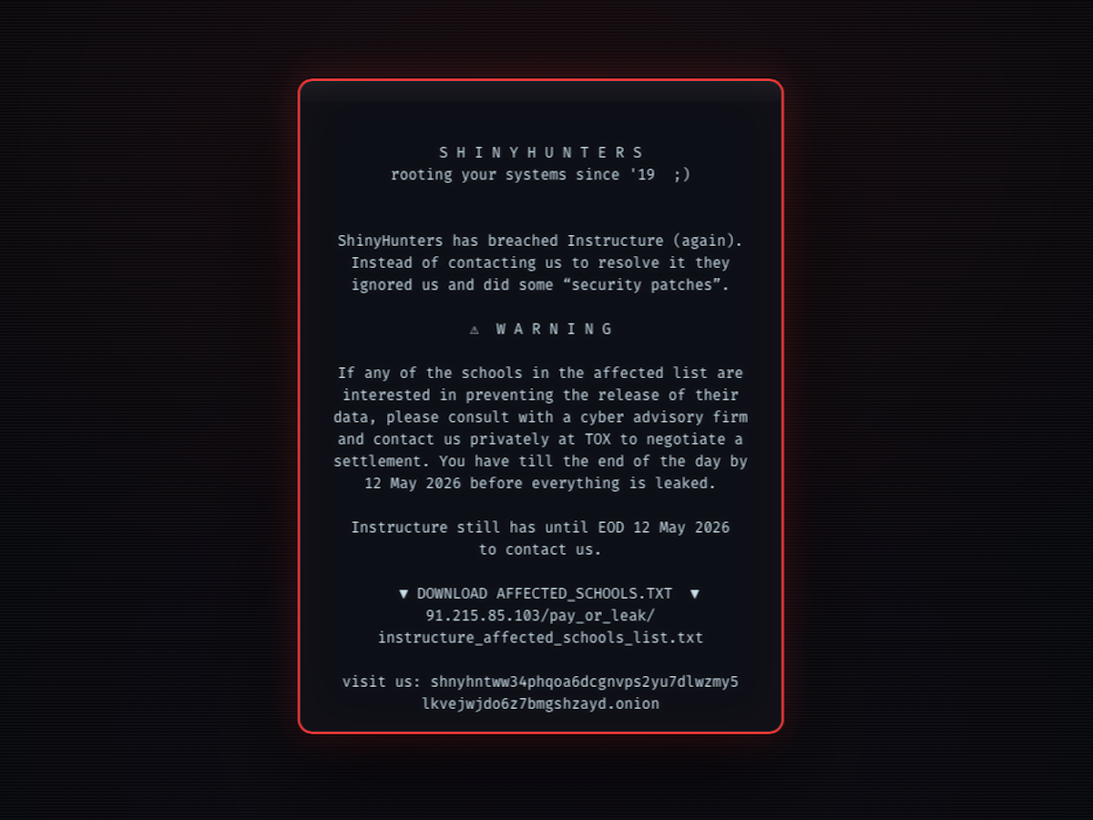 Parent company of online learning platform Canvas was breached by hackers, who are demanding ransom for the stolen information